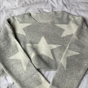 Cropped star sweater